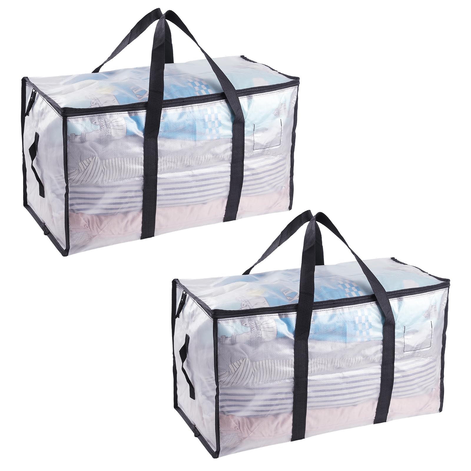 Bolsas de almacenamiento extra grandes con tapa impermeables para proteger ropa y mantas