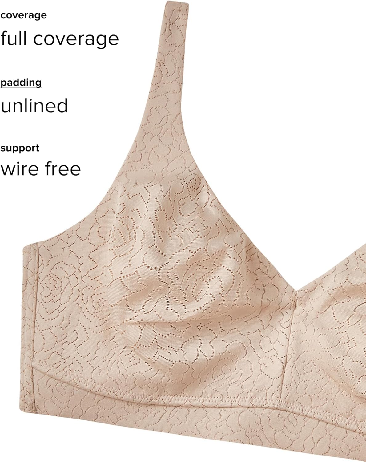 Wacoal Womens Inside Job Unlined Full Coverage Wire Free Bra, 852345 - Image 5