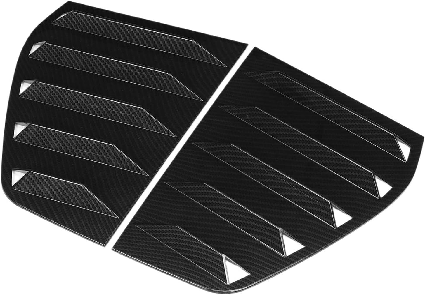 2pcs Car Rear Side Window Louver Rear Vent Quarter Panel Window Covers Trim Compatible with VW Compatible with Volkswagen Golf 6 MK6 GTI R 2010-2014(Carbon Fiber Look)
