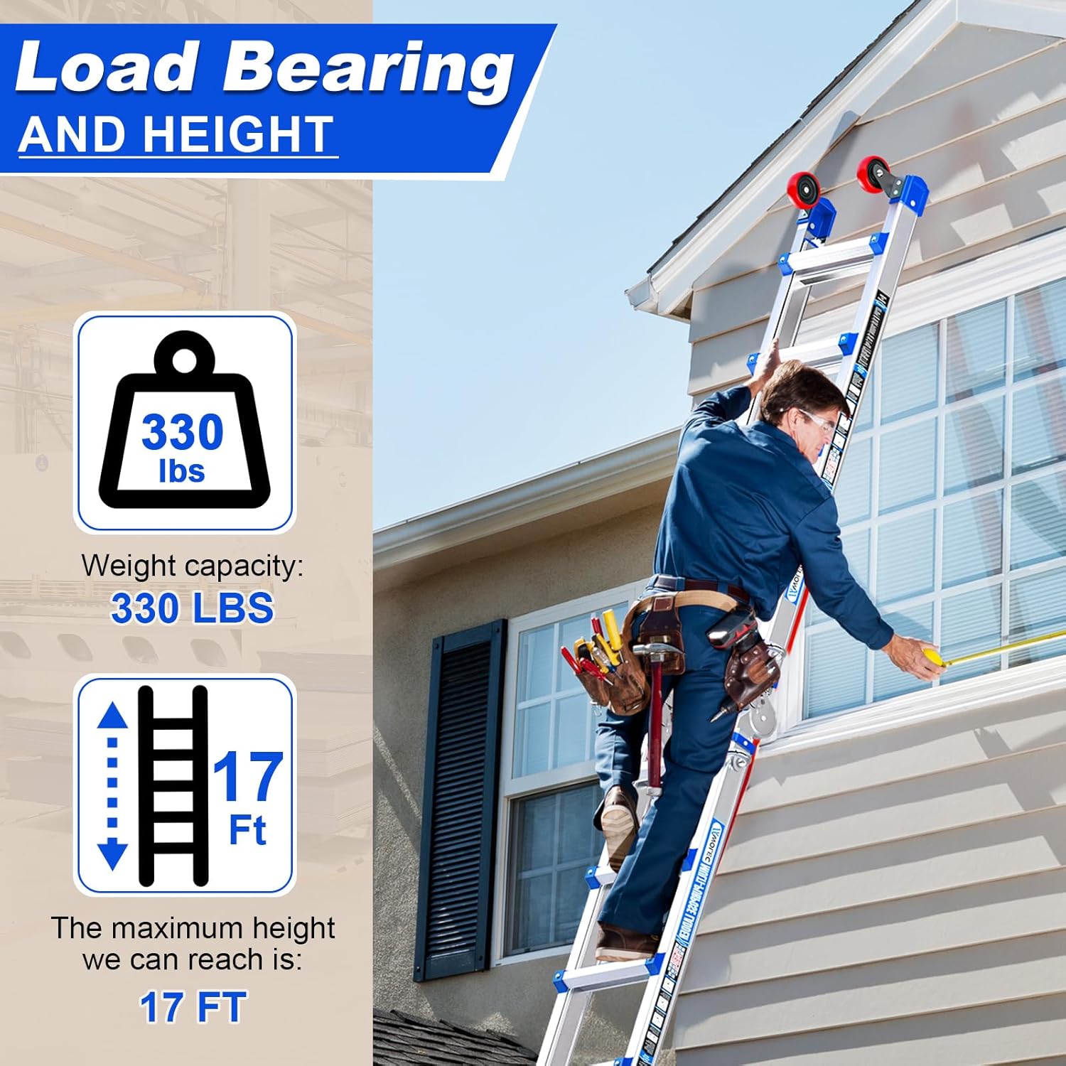 17 FT Multi-Position Telescoping Ladder
