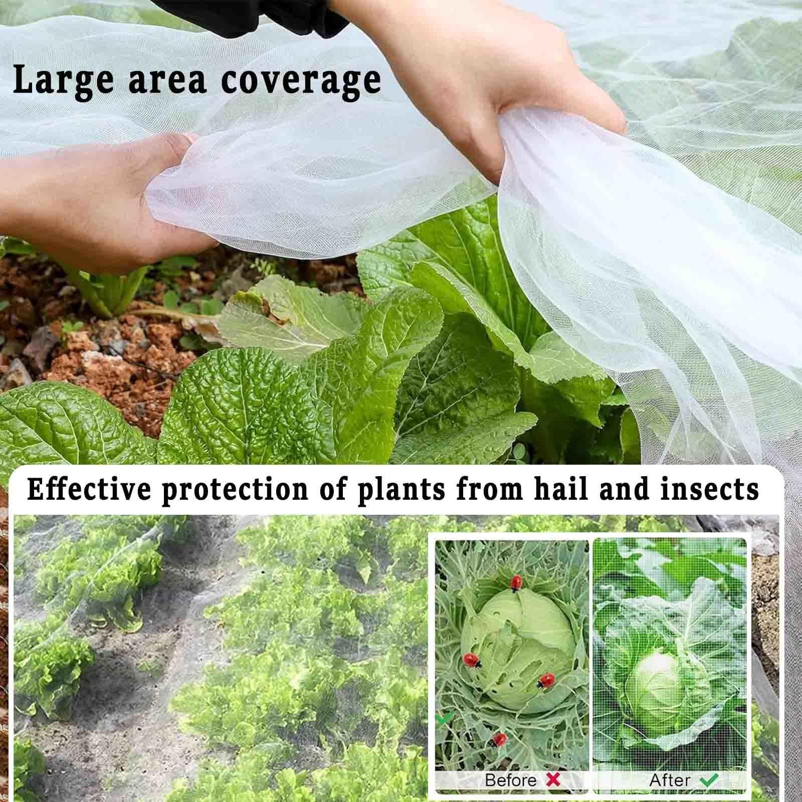 Malla Protectora para Gatos de jardín - 4 m x 10 m. Malla Fina para Proteger árboles frutales, hortalizas y Plantas. Barrera eficaz contra Aves y plagas en huertos.