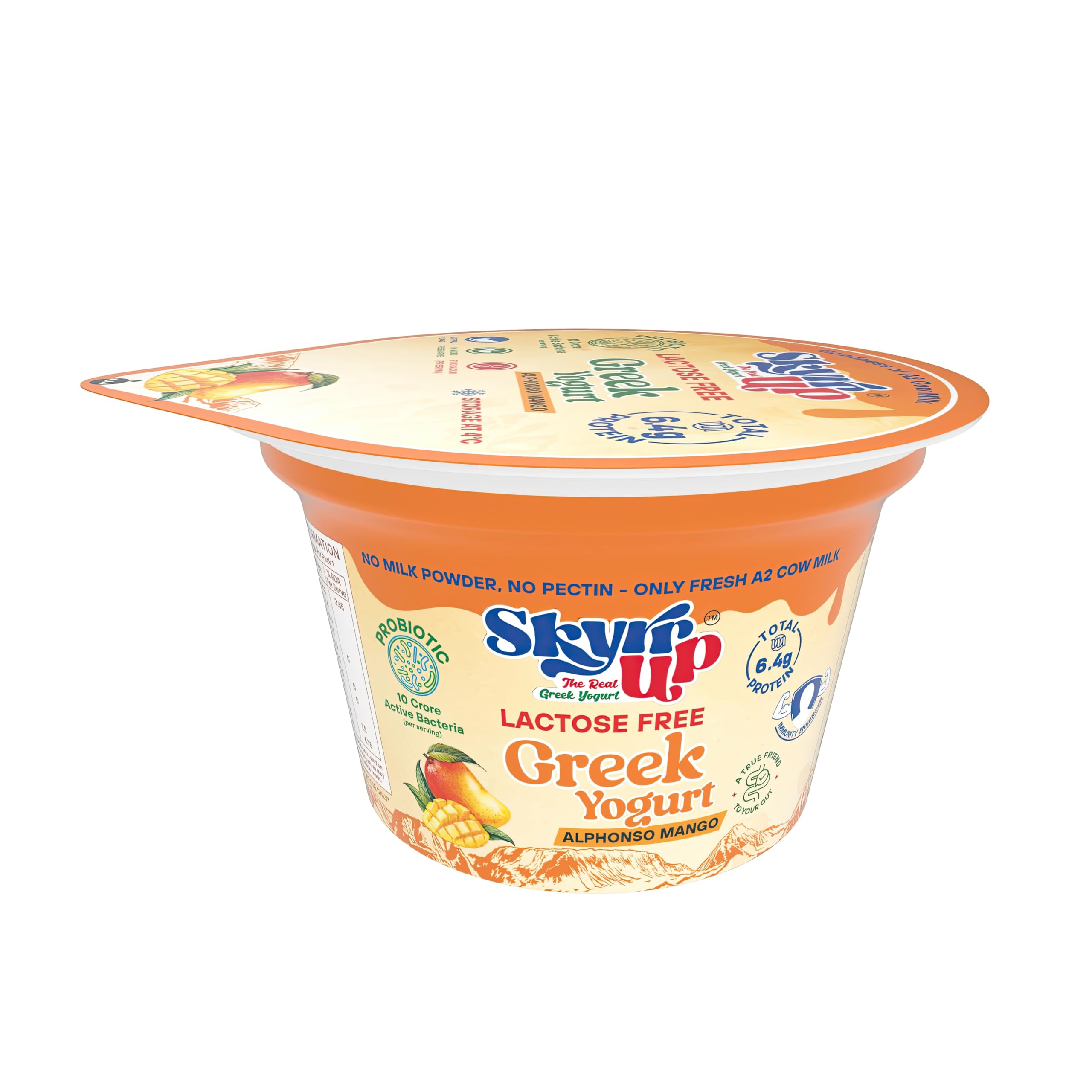 Skyrrup High-Protein Icelandic Mango Greek Yogurt- 85 GM | Fat-Free | No Added Sugar