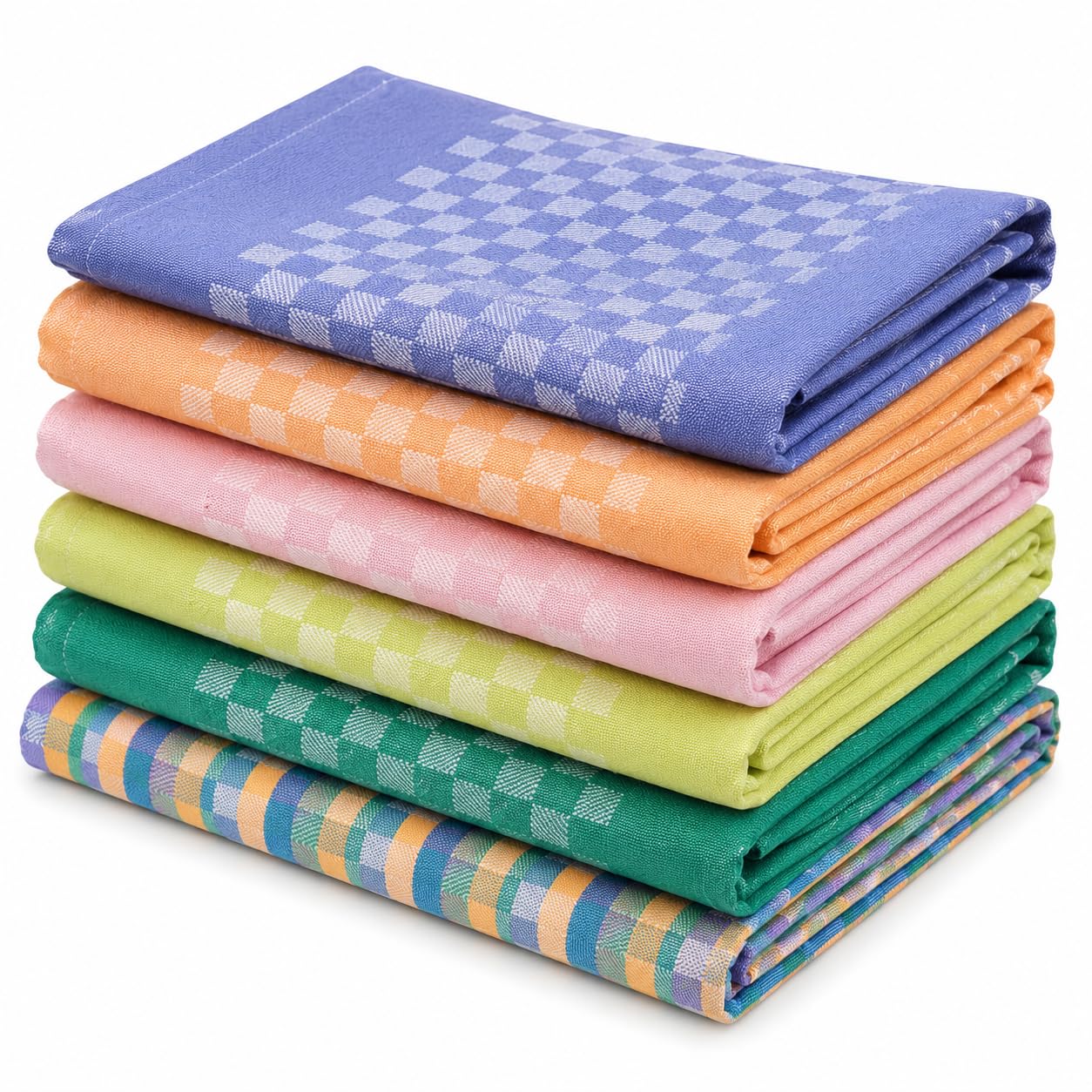 VARU Kids Lunch Towel for School Kids, Jacquard Weave Polycotton Lunch Napkins, Reusable Lunch Cloth, Soft & Absorbent School Lunch Mat, Washable Hand & Face Towel, 55 x 55 cm, Multicolor, Pack of 6-image-34