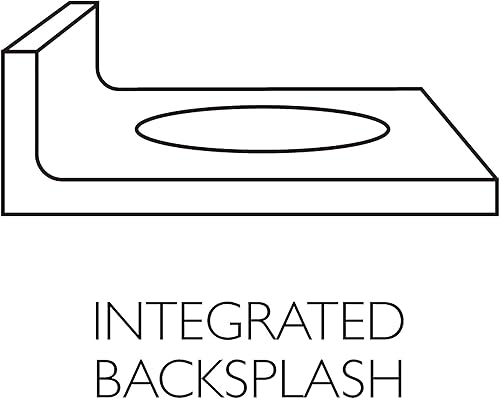 Miniatura 85 de Top de tocador de mármol cultivado de 19 pulgadas con protector contra salpicaduras, embalaje mejorado, remolino de marfil - Design House, 586263