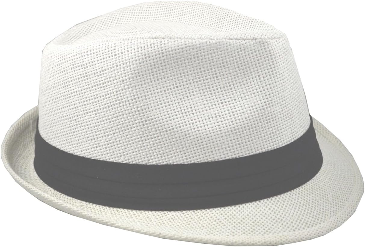 JKOMen's Straw Fedora 62cm 2xl White