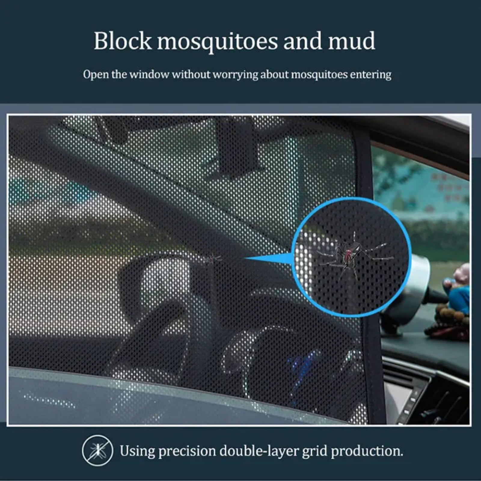 ELNas Magnetyczna osłona przeciwsłoneczna do samochodu Mitsubishi Triton 2023 2024 2025, siatka na przednią szybę pojazdu, tylna strona okno, osłona przeciwsłoneczna, ochrona przed promieniowaniem UV