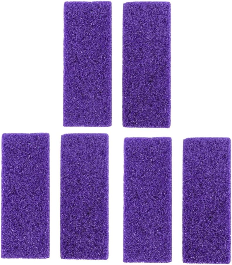 6pcs Pumice Stone Pedicure Tools Double Side Hard Skin Remover for Hands Foot File Exfoliation (Purple)