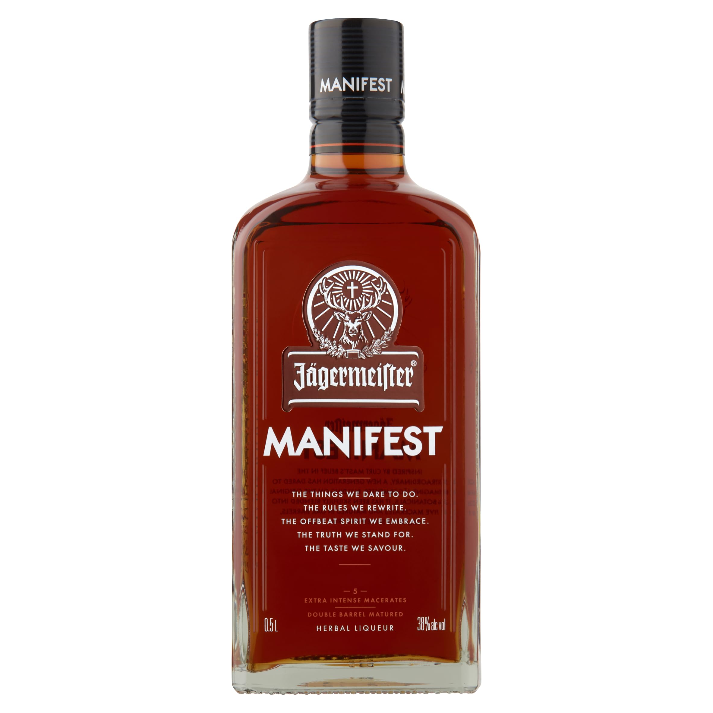MANIFEST Herbal Liqueur | 50cl | 38% ABV | Luxury German Liqueur | Spirits | Best Served Neat Over Ice