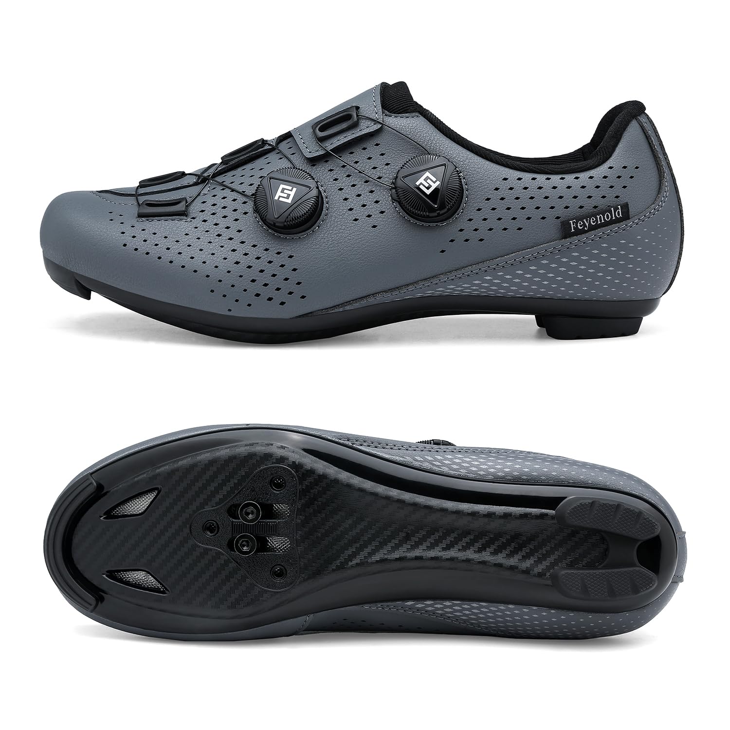 Feyenold Zapatillas de Ciclismo para Hombre y Mujer, compatibles con Pedal SPD-SL e instalación Compatible SPD/Look KEO Cleats
