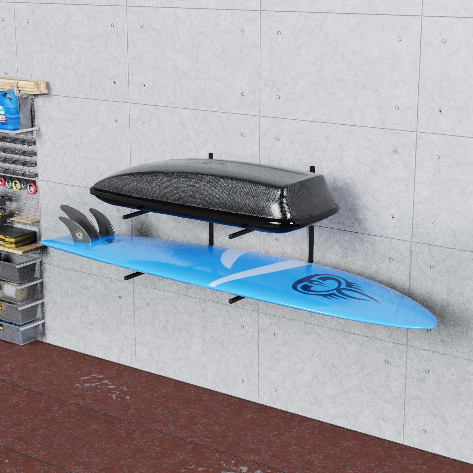 Dachbox Box Wandhalterung Halterung Dachkoffer Skibox Surfbrett Gartengeräte Sportgeräte Halter 80 cm