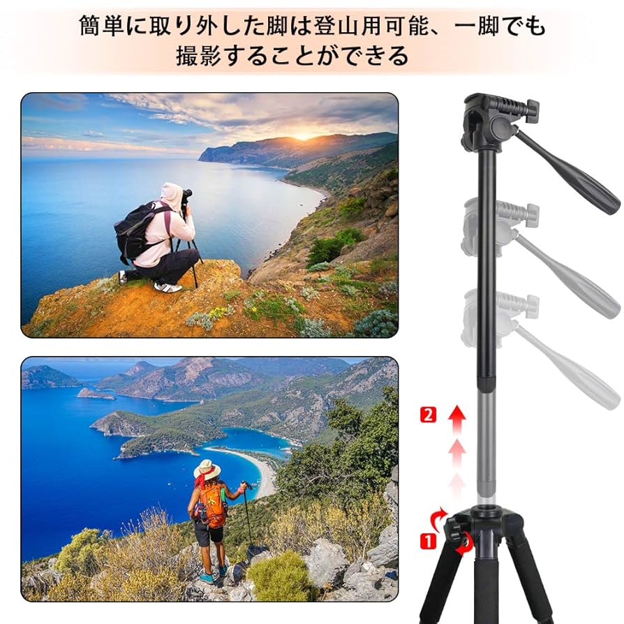 こう　一脚 Amazon | 【2024 FOSITAN 三脚 ビデオカメラ三脚 一脚可変式