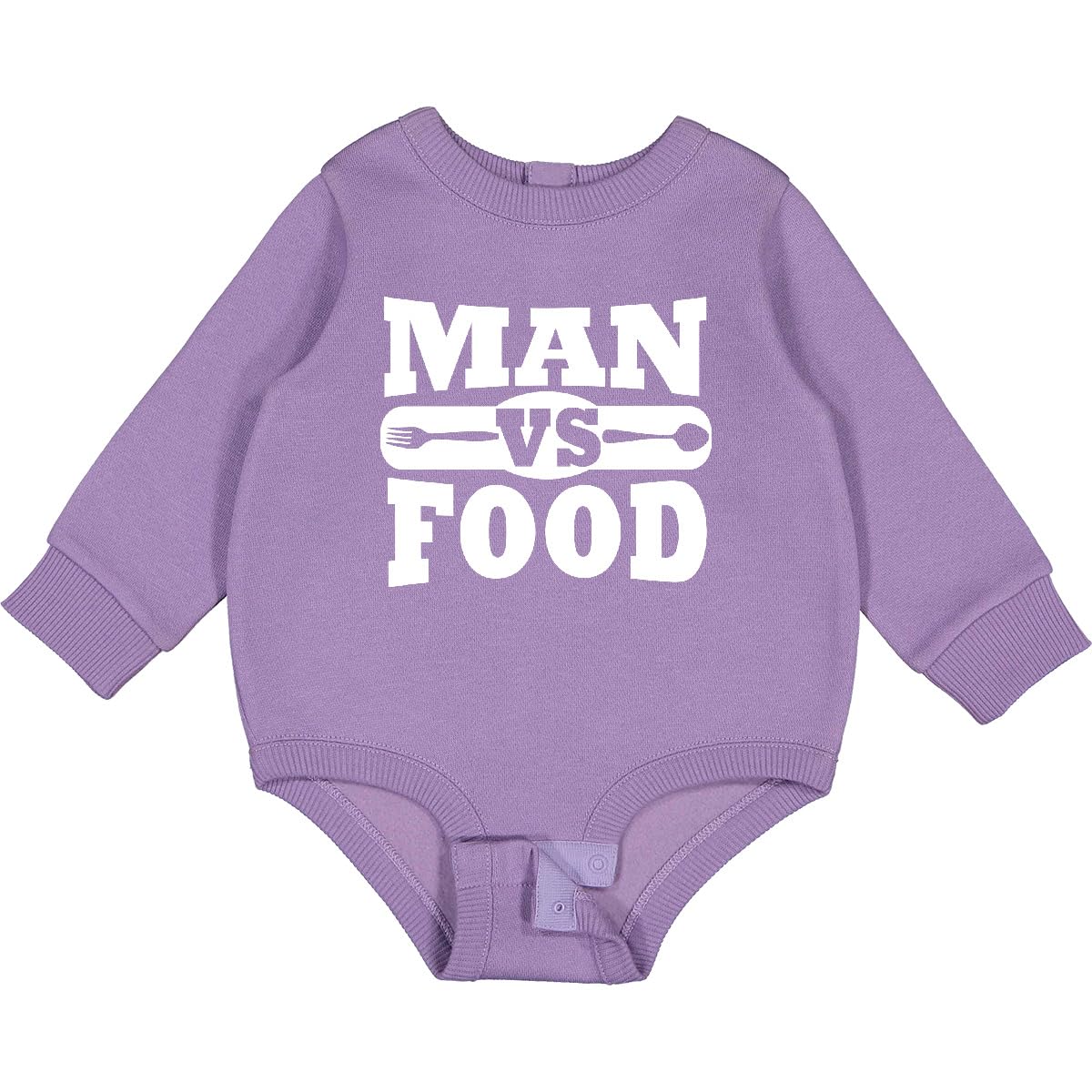 Soft Fleece 'Man Vs Food' Baby Bodysuit by inktastic
