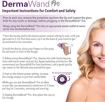 Derma Wand Pro Anti-Aging System - Portable Handheld Skincare Therapy Machine - Extra Strength