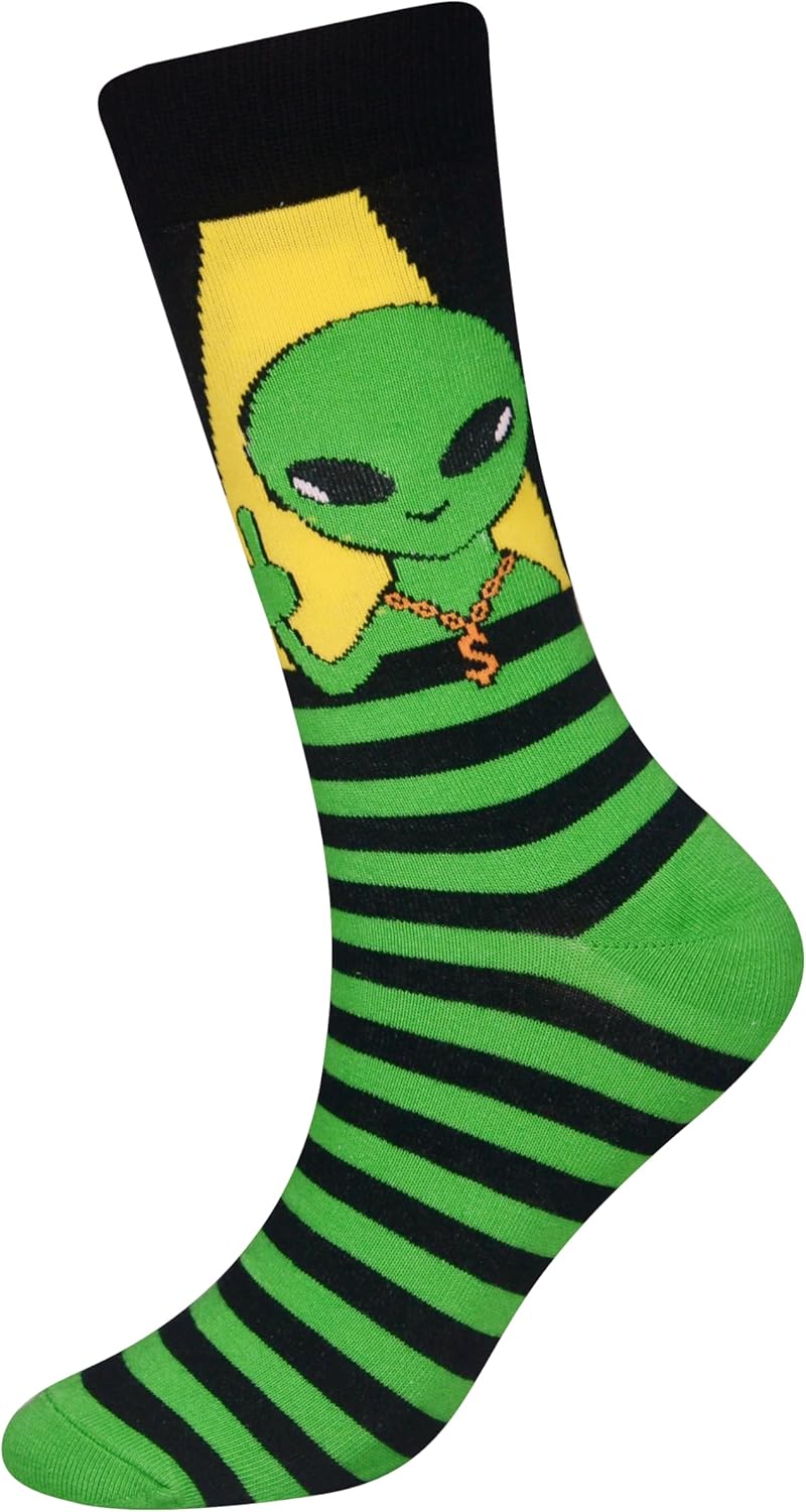 Men's 5 Packs Fun Crazy Animal Cotton Casual Crew Socks - Image 3