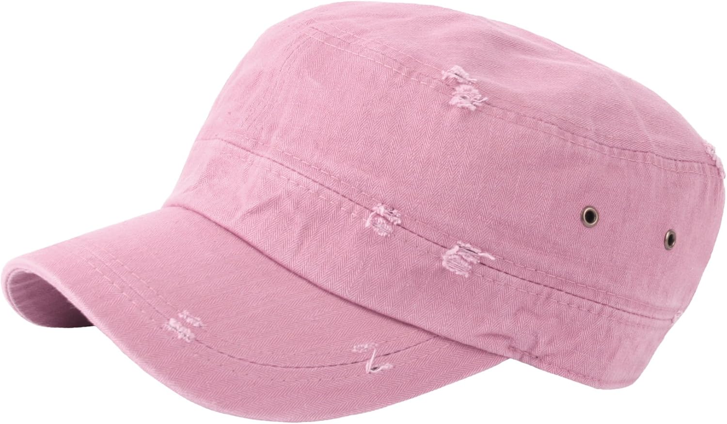 RaOn A172 Unisex Pre-Curved Distressed Vintage Basic Club Army Cap Cadet Military Hat