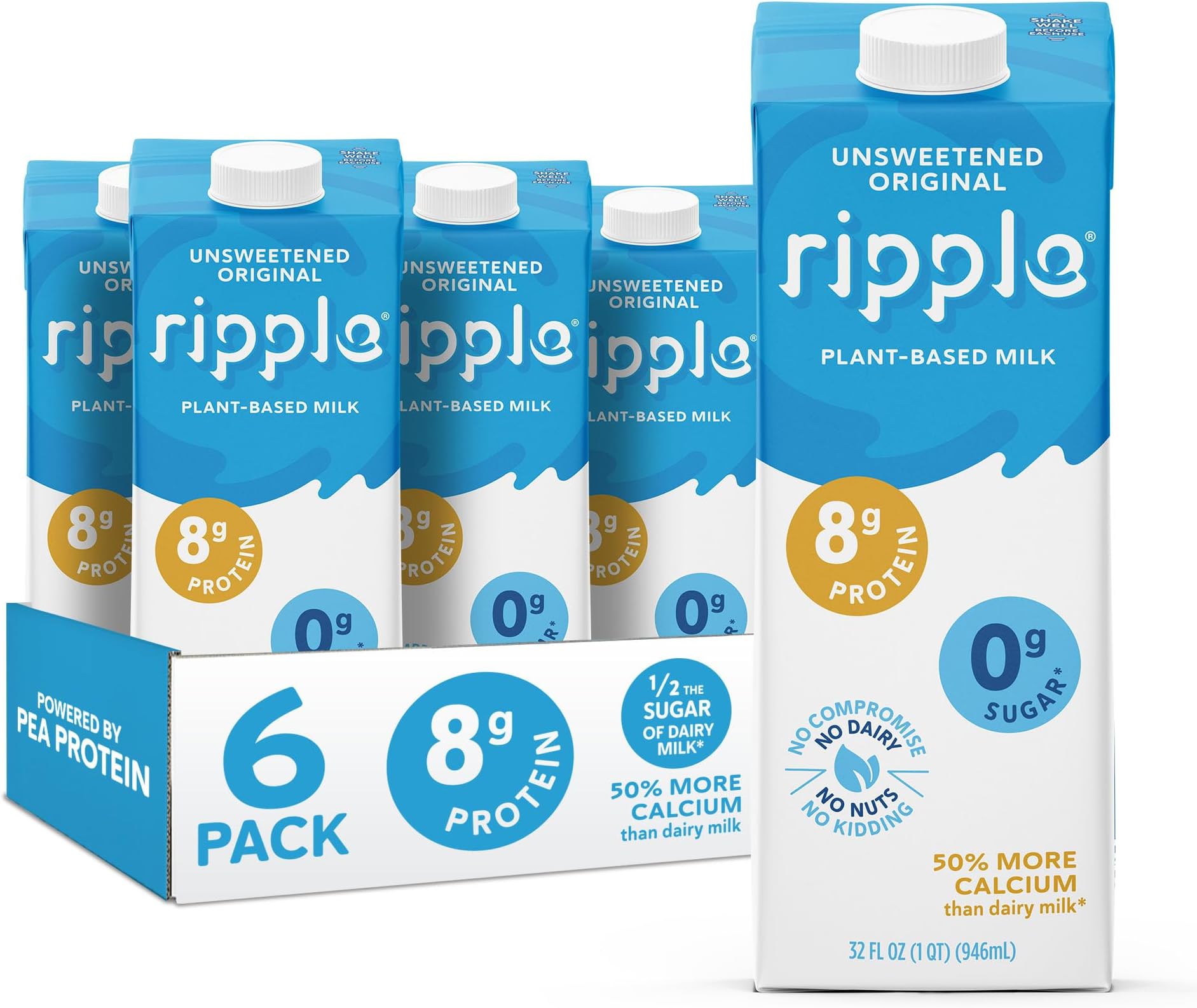 Ripple - Core 32 oz (32 fl oz (Pack of 6), Sugar Free)