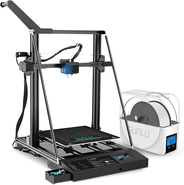 SUNLU S9 Plus FDM 3D Printer, FilaDryer Integration, Clog Detection, Silent Motherboard, Large Printing Size 310x310x400mm, Resume Printing, Pre-assembled Printers, Open Source