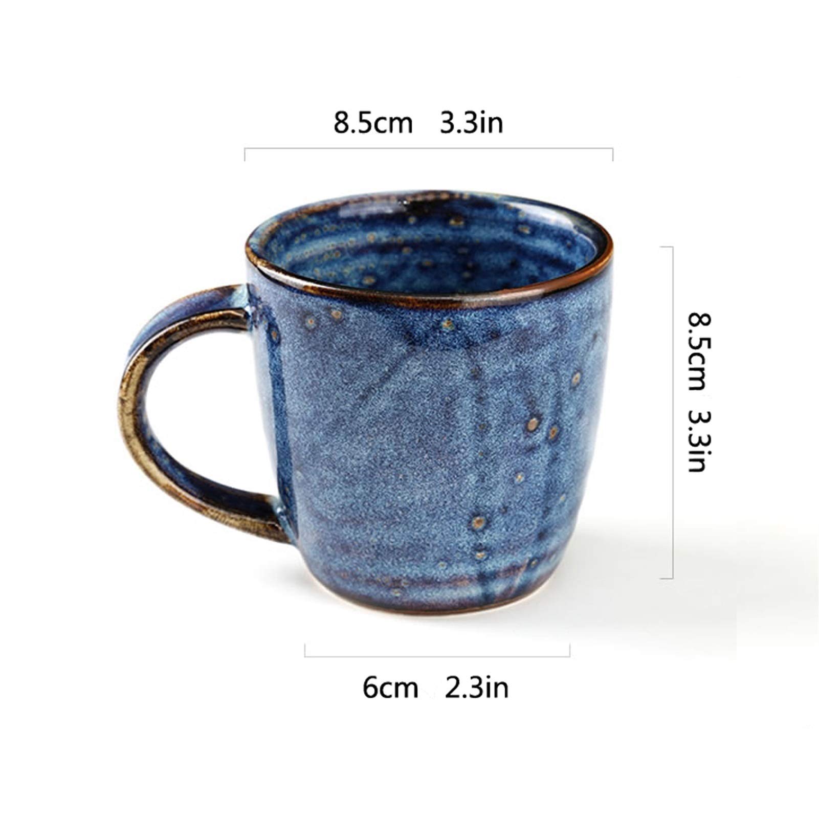 Kubek do kawy, filiżanka do herbaty niebieski kubek ceramiczny kreatywny kubek dla par z uchwytem duży kaliber kubek do kawy może być używany jako kubek śniadaniowy