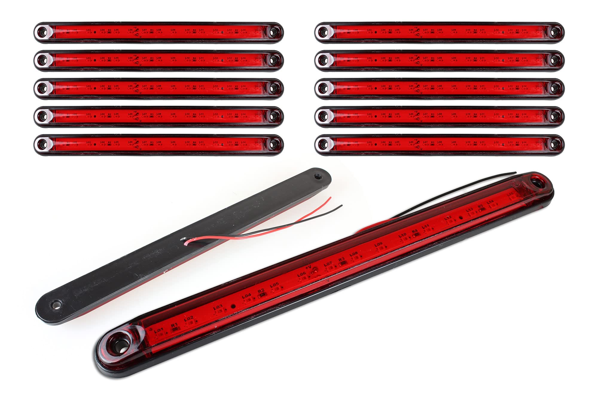 Rote LKW Begrenzungsleuchten 12V 24V LKW Positionsleuchten LKW Anhänger 10STK.LED