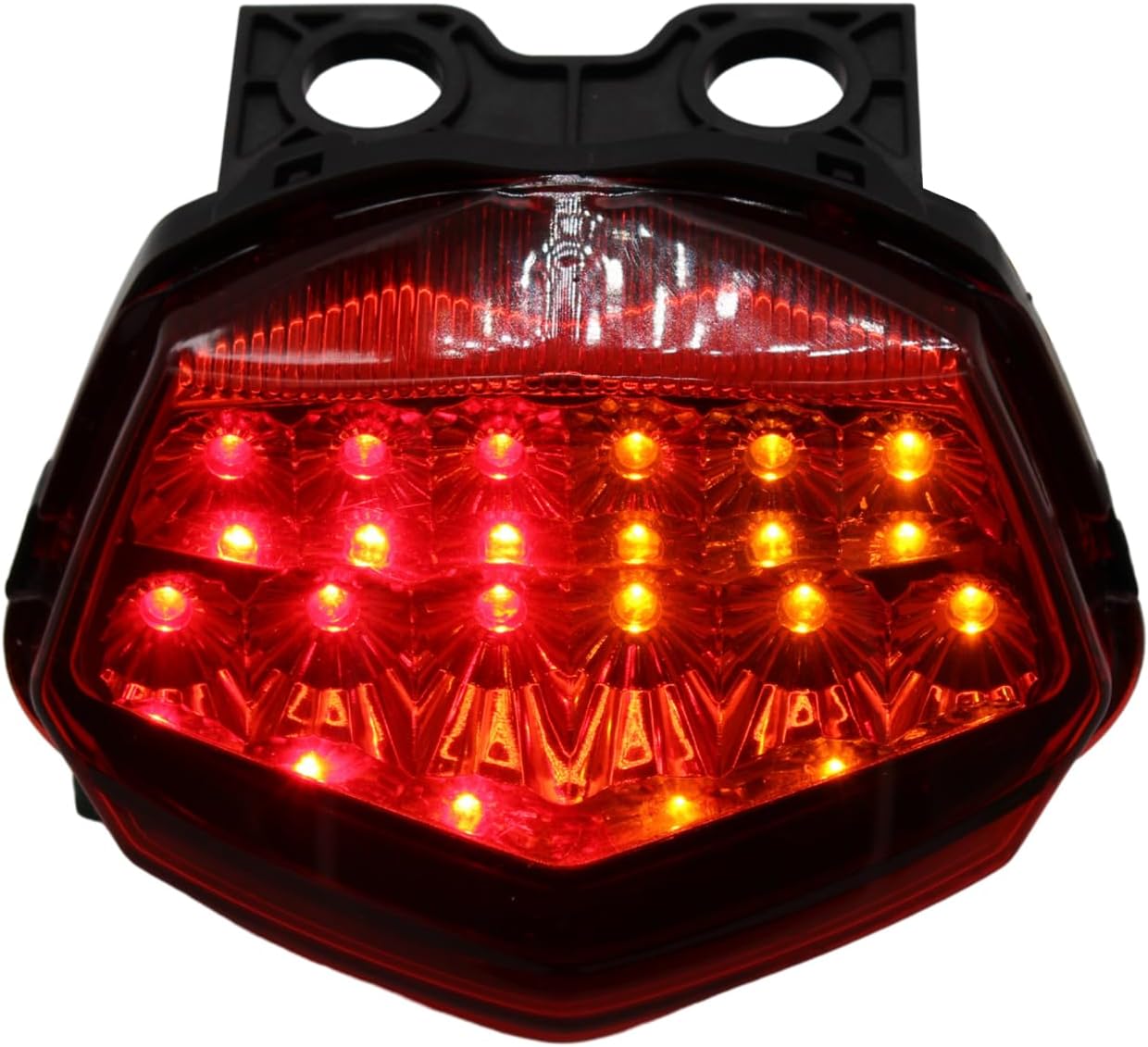 Motorcycle LED Tail Light - Integrated LED Tail Brake Turn Signal Light Compatible with KAWASAKI NINJA 250/R EX250 2008-2012 (Black)