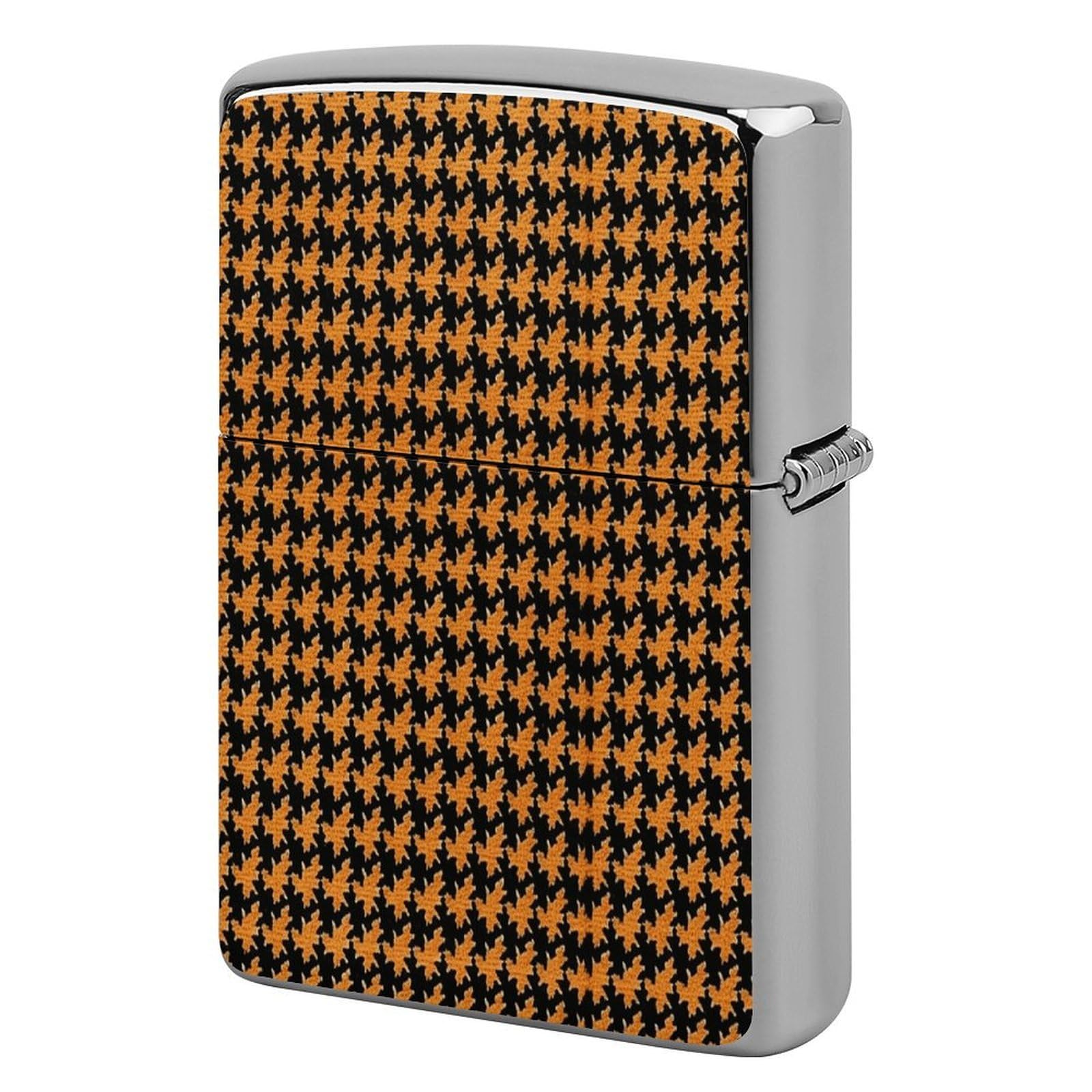 Fekiloot Style Orange Pattern Lighter Case Cover Metal Lighter Case