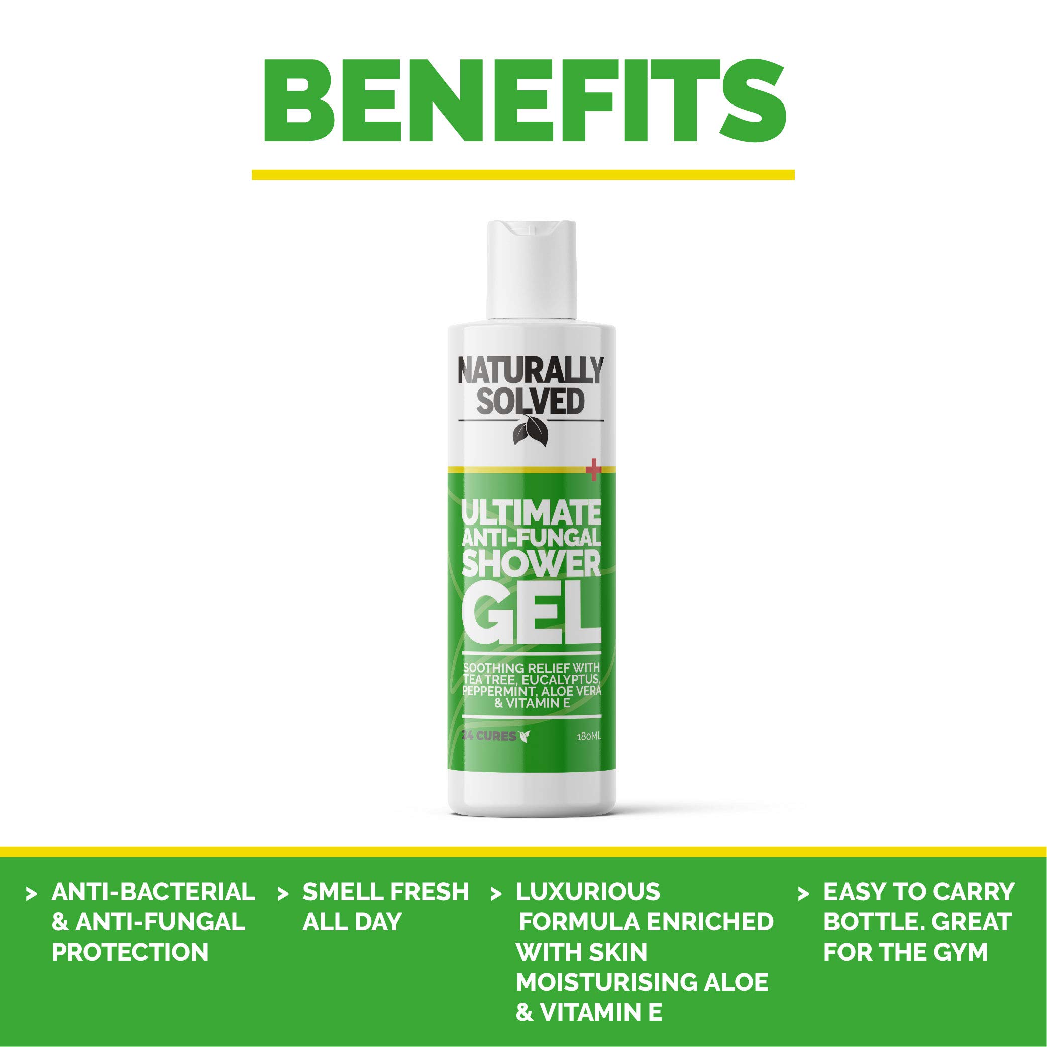 Ultimate Anti Fungal Anti Bacterial Shower Gel with Tea Tree for Fungus