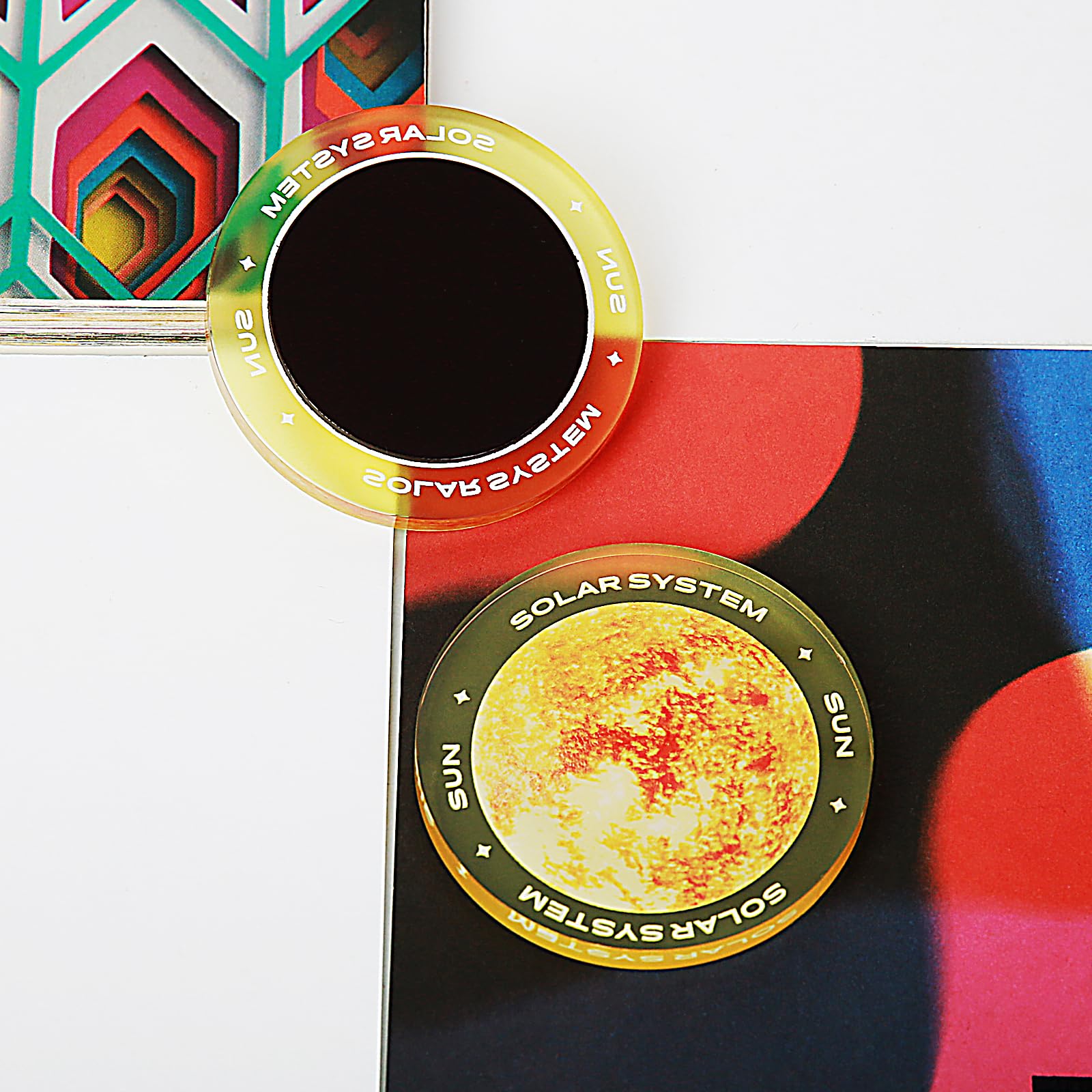 10 Planets Acrylic Fridge Magnet Set - Cute and Funny Magnets for Refrigerator, Whiteboard, Classroom, Office, Kitchen, Locker - Educational Magnets for Kids (Excluding Pluto) - Image 4