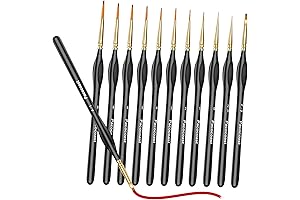 Aiex 9 Pieces Premium Artist Fine Detail Paint Brush Set