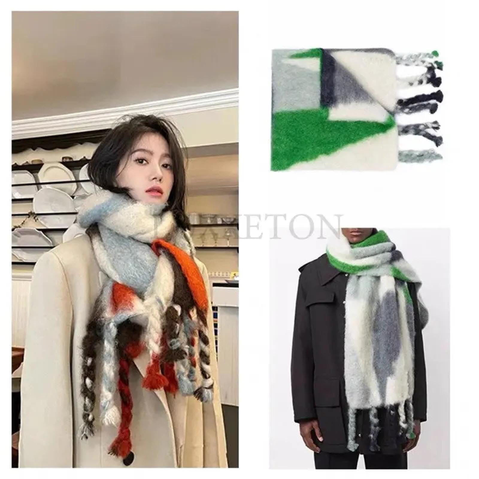 Schals Tücher Halstuch Scarf Schal Im Klassischen Stil Für Herren Und Damen, Schal, Deckenschal, Damenschal Mit Festem Gittermuster, Schal