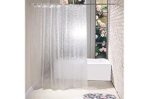 Shower Curtain Liner, Fortified with 12 Hooks and Ample Dimensions of 72x72 Inches