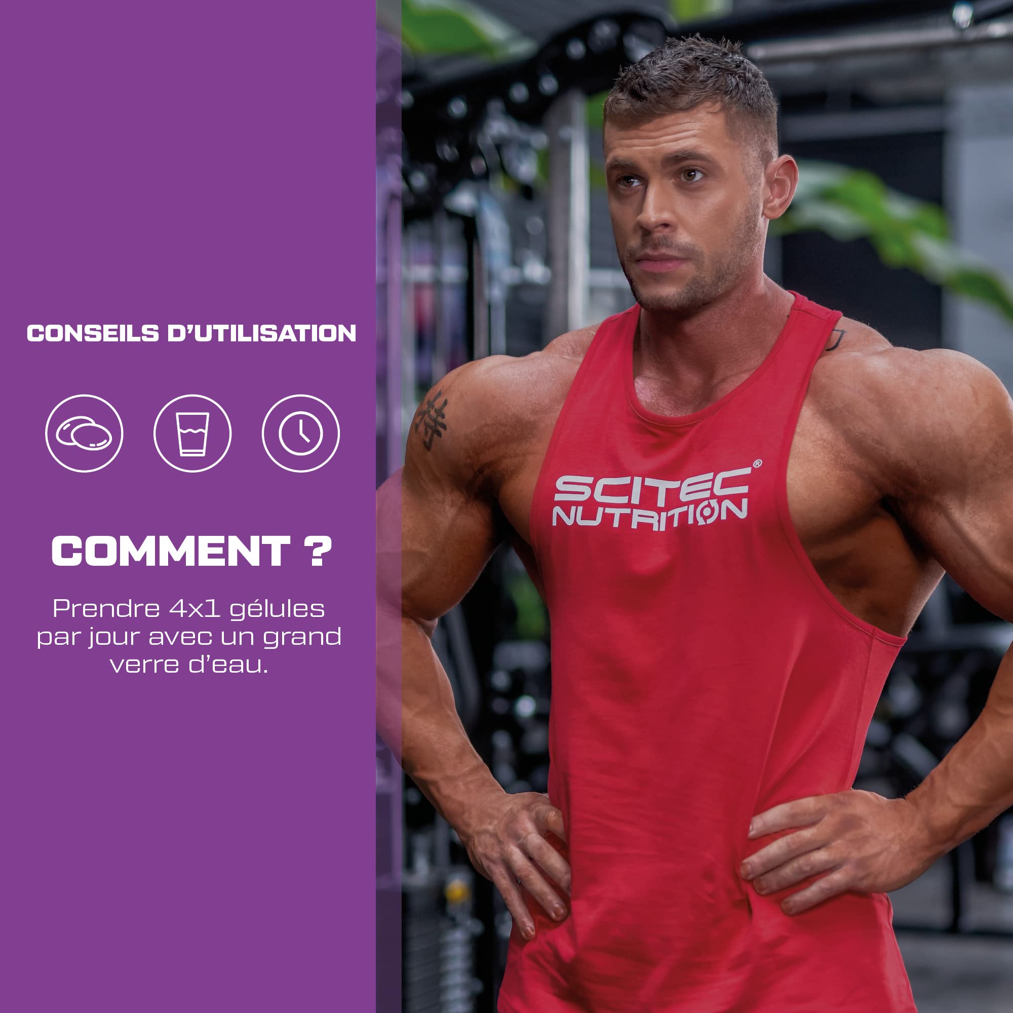 Scitec Nutrition Mega EAA Complément alimentaire sous forme de gélules contenant des acides aminés essentiels, 240 capsule