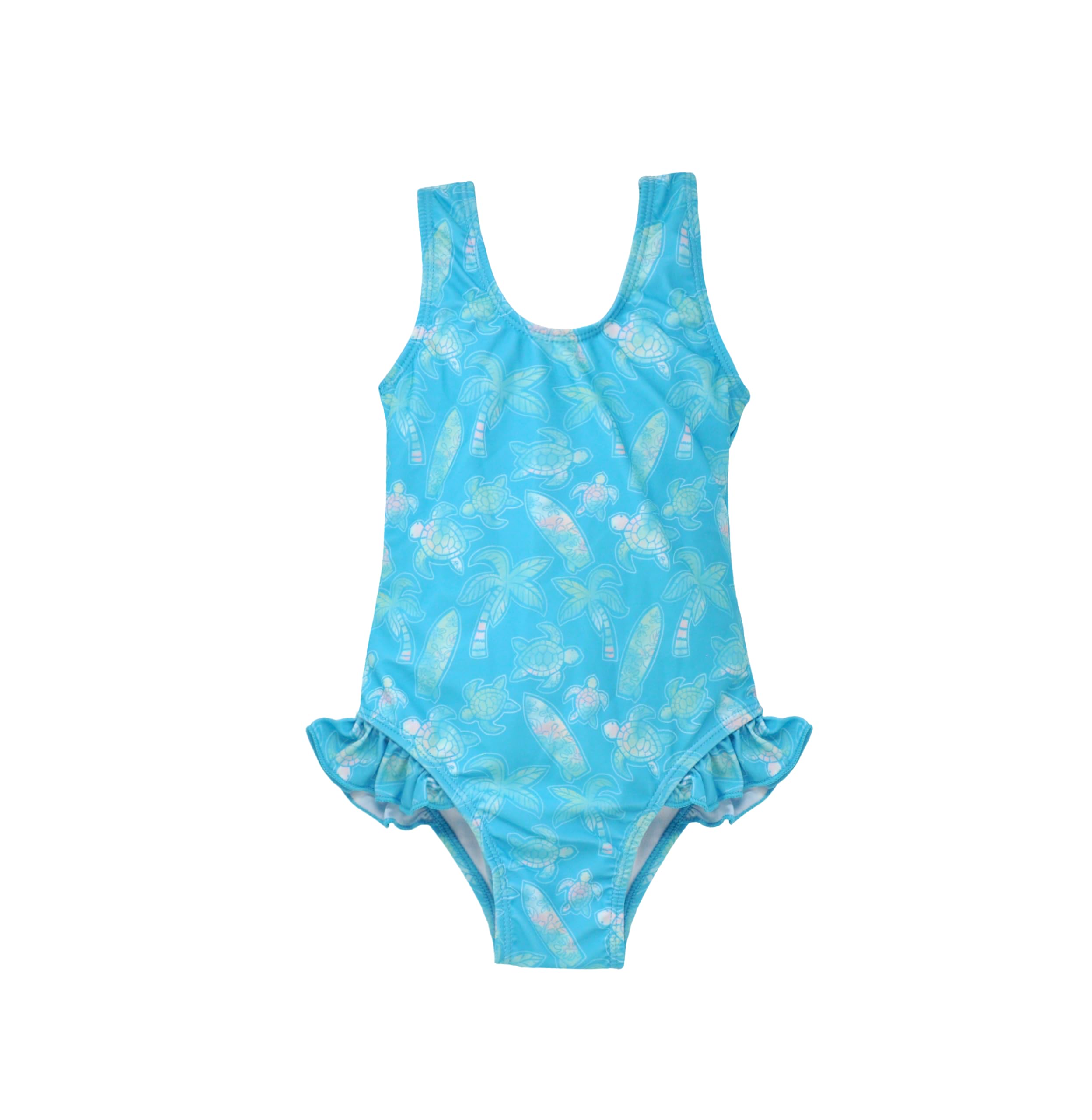 Flap Happy Girls UPF 50+ Delaney Hip Ruffle Swimsuit