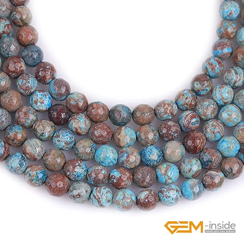 Miniatura 466 de GEM-Inside Red Orange Carnelian Gemstone Loose Beads Natural Energy Power Beads for Jewelry Making Round Faceted 8mm 15