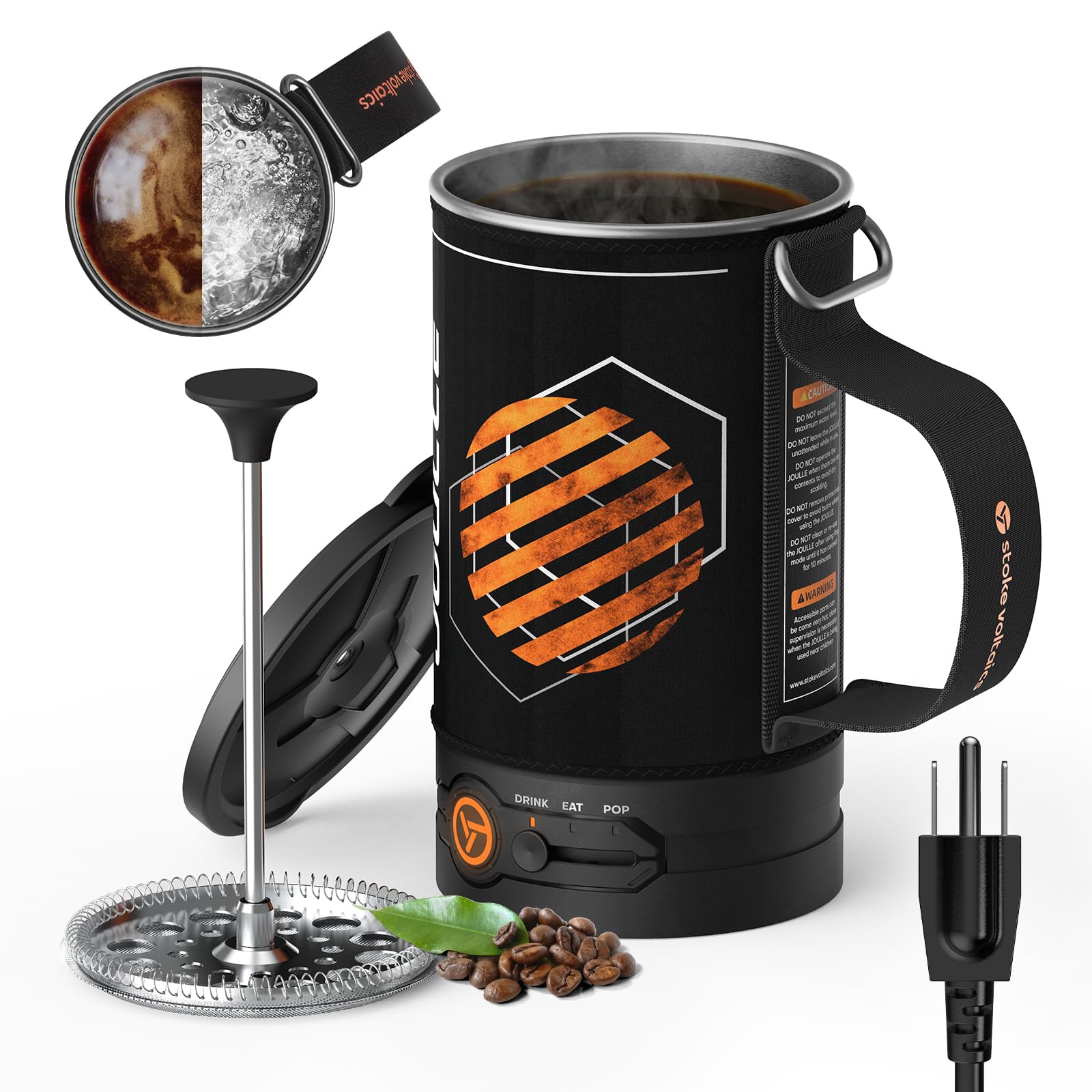 Amazon | Stoke Voltaics トラベルクッカー 2in1 フレンチプレス 電気