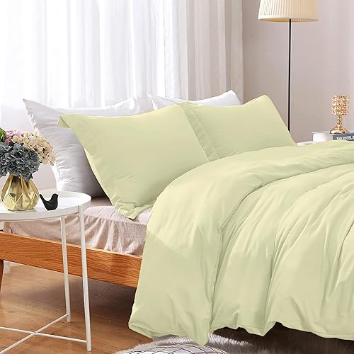 Miniatura 25 de 800 Thread Counts-3 Pcs-Duvet Cover Set with 2 Pillowshams-100% Long Staple Cotton Comforter Cover for Oversized King (98x120) Size Bed Silver