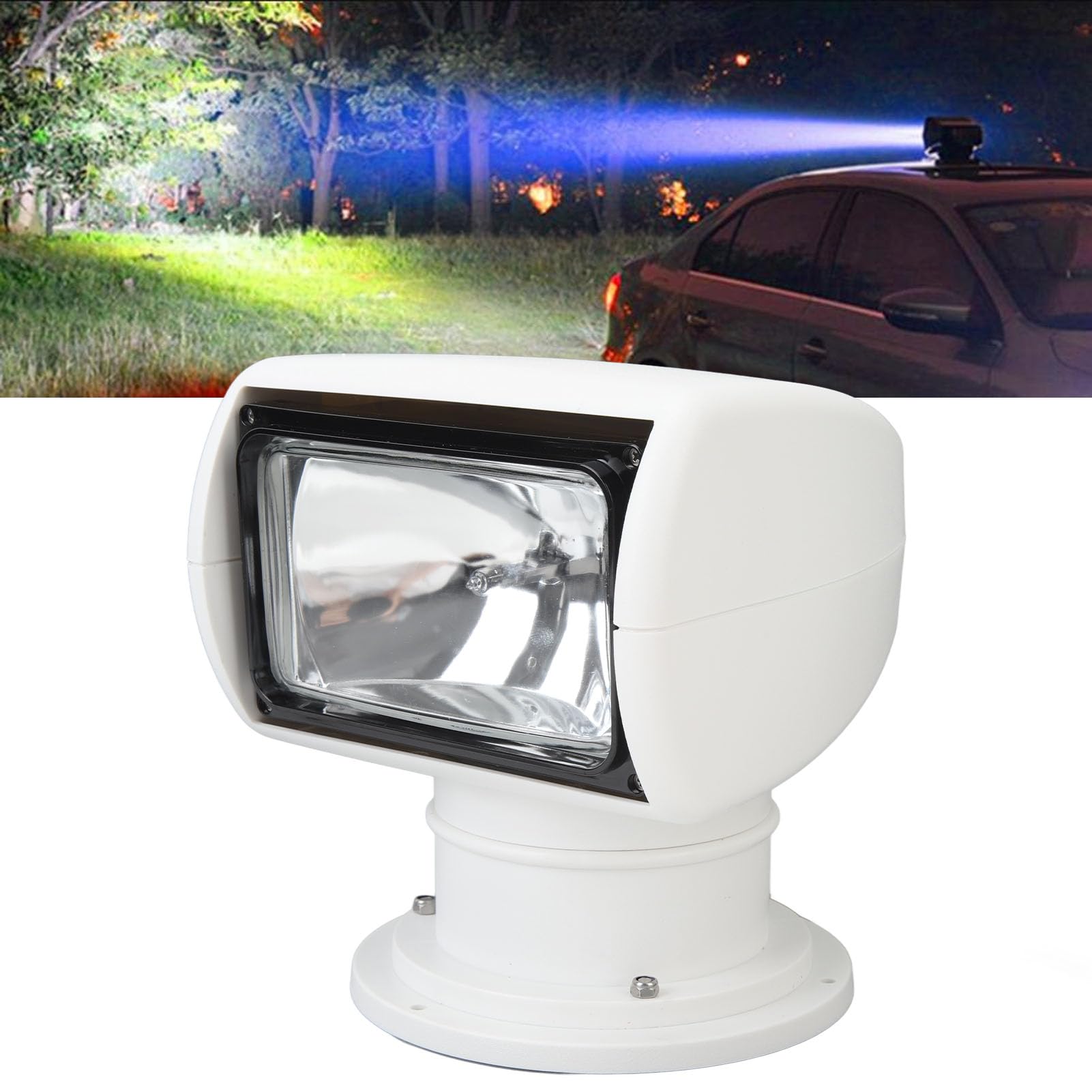 SUSTIVA PORTABLE HALOGENELLLIGHT 360 ° ROTATE IP67 Water Defiance 100W Marine Spotlight Remote Contrôle des bateaux de pêche des yachts (12V)