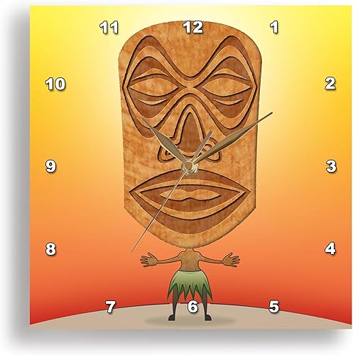3dRose LLC Voodoo Tiki Head Voodoo Villager con máscara tribal de pie en ambiente tropical 10 x 10 pulgadas reloj de pared 3dRose LLC Voodoo Tiki Head Voodoo Villager con máscara tribal de pie en ambiente tropical 10 x 10 pulgadas reloj de pared