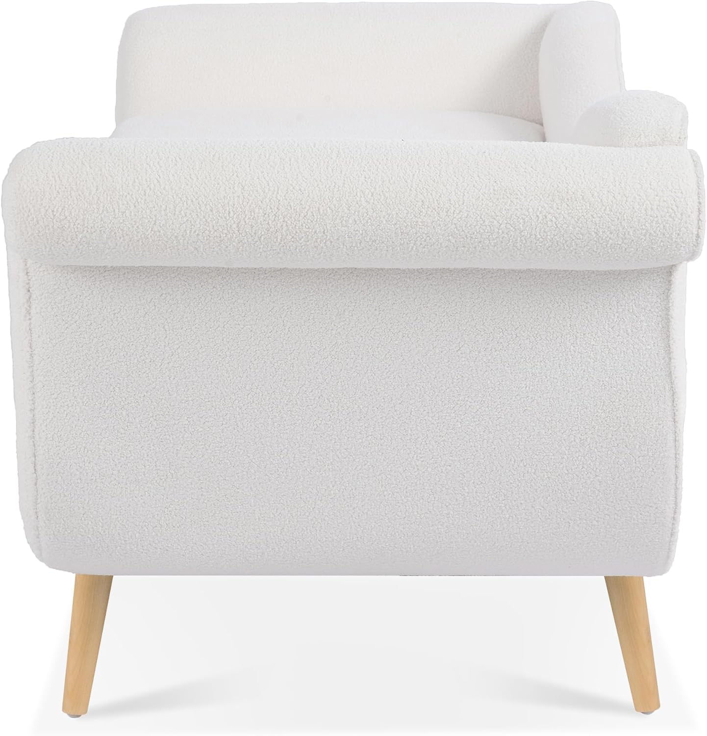 Classic Chaise Lounger - Blue Fabric Lounge Chair for Relaxation and Comfort, Elegant Scroll Arm Design, Perfect for Living Room or Bedroom, Cozy Seating Solution