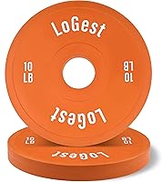 Vista 6 de Logest Pair Olympic Plates - Barbell Weights Set of 2 Weight Plates for Olympic Bars Perfect for Strength Training Plates Exercise Balance Increase