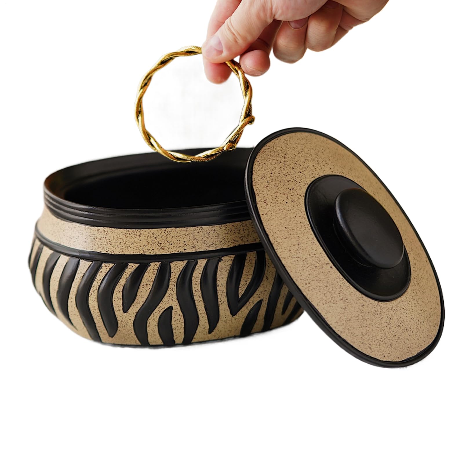 Schmuck-Organizer Zebramuster Aufbewahrungsorganizer für Accessoires | Kleine Kunstharz Schmuckkästchen Mit Deckel Für Frauen Mädchen Damen Mütter Bräute Modebegeisterte Sammler Hochzeitsfeier