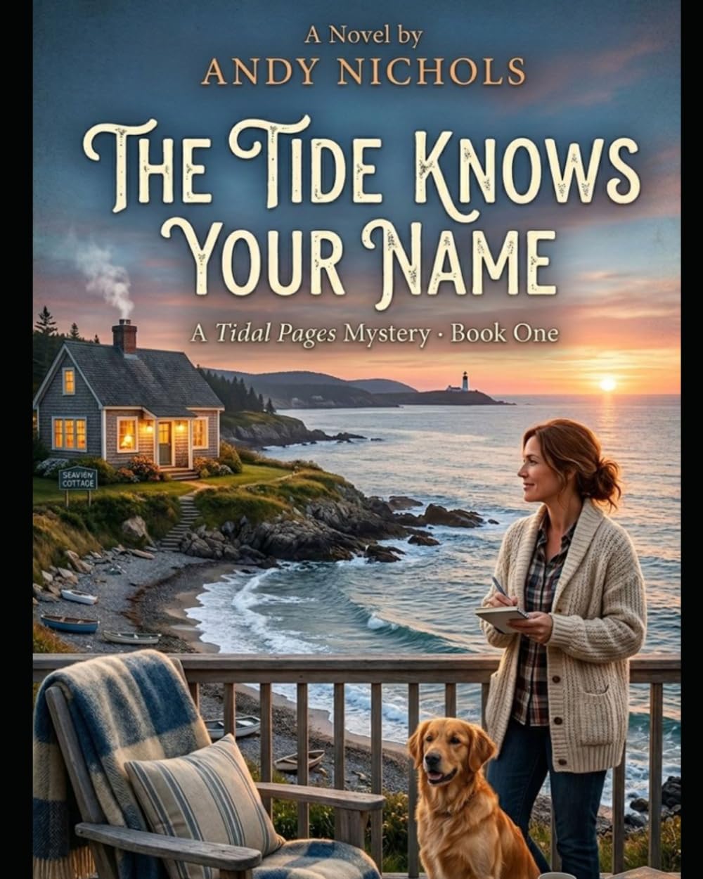The Tide Knows Your Name Series:: A Nora Calloway & Biscuit Mystery — Book 1. A body in a locked bookshop. A dog who knows the truth. A secret buried by the sea.