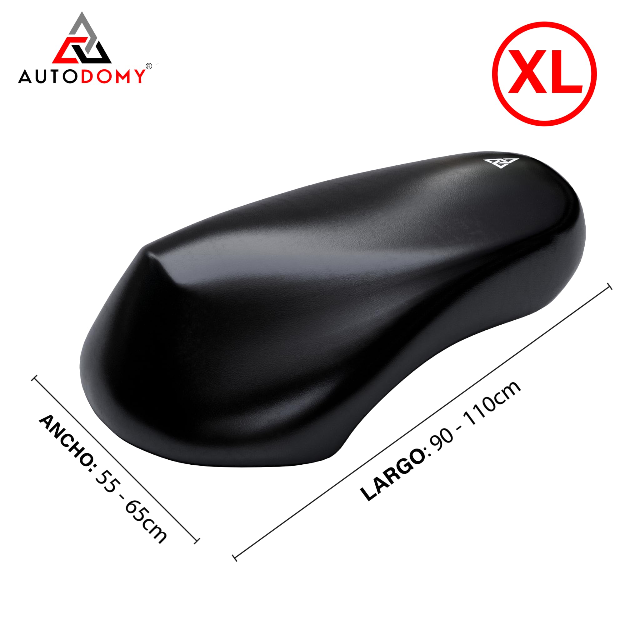 Autodomy Funda Asiento Moto Talla XL para Asientos de 90 a 110 cm | Funda para Asiento Moto Antideslizante y Resistente a Arañazos | para Todo Tipo de Motos y Scooters | Protege de la Lluvia y el Sol
