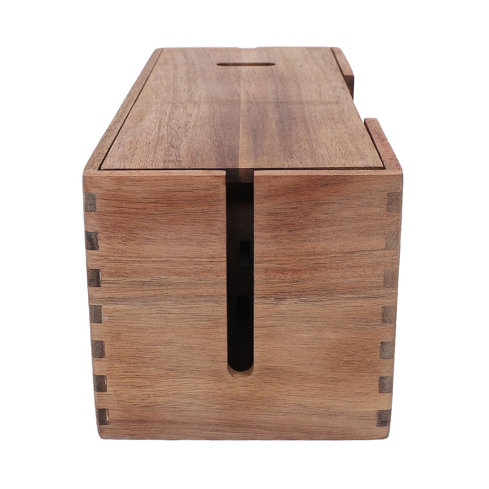 CHICIRIS Scatola Gestione Cavi, Organizer Spegnicavo in Legno per Ciabatta e Cavi TV, Design in Legno di, 12,6x5,51x5,12 Pollici per da Scrivania e da Pavimento