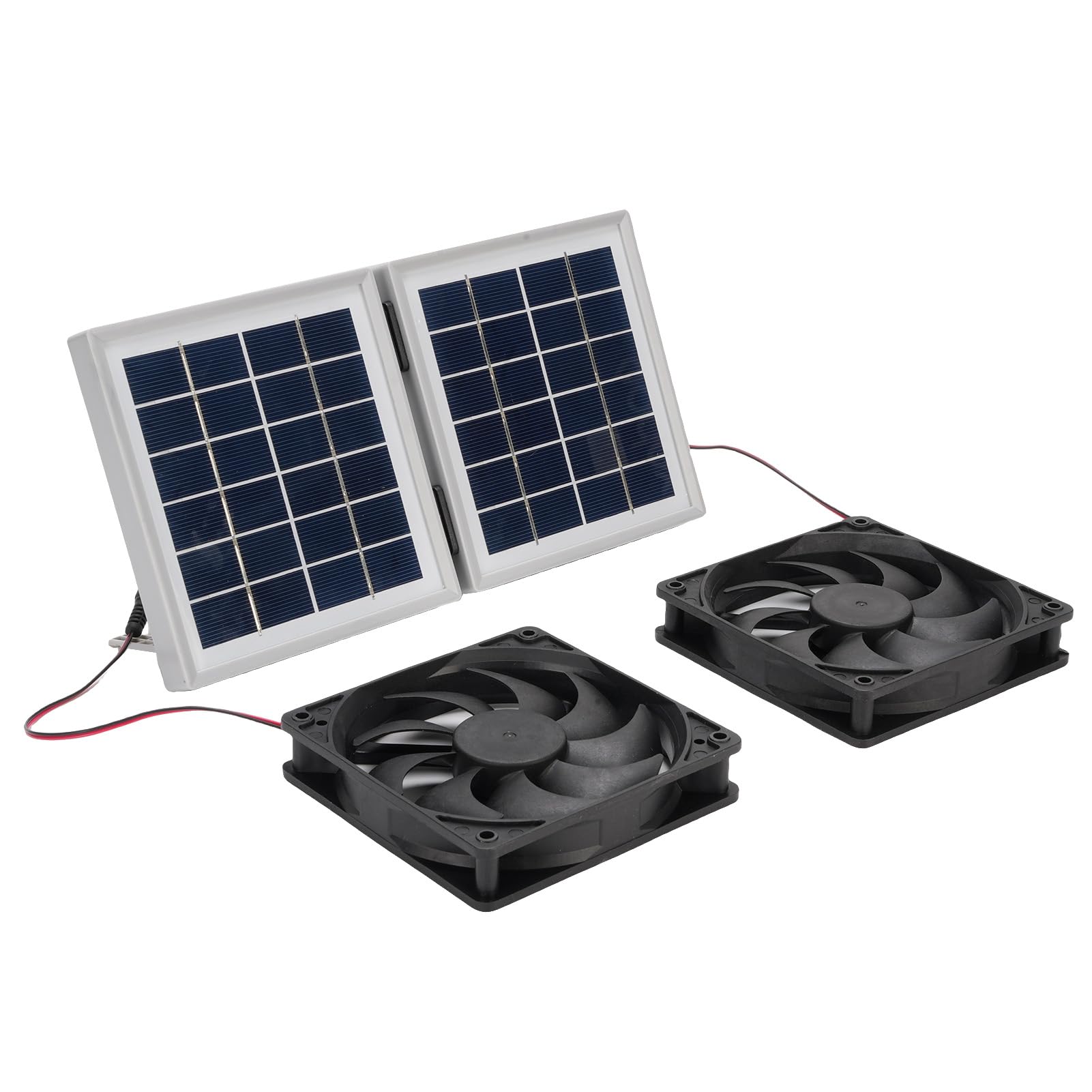 Słoneczny Wentylator Wyciągowy Ze Składanym Panelem 10 W, Przeciwdeszczowy(White)