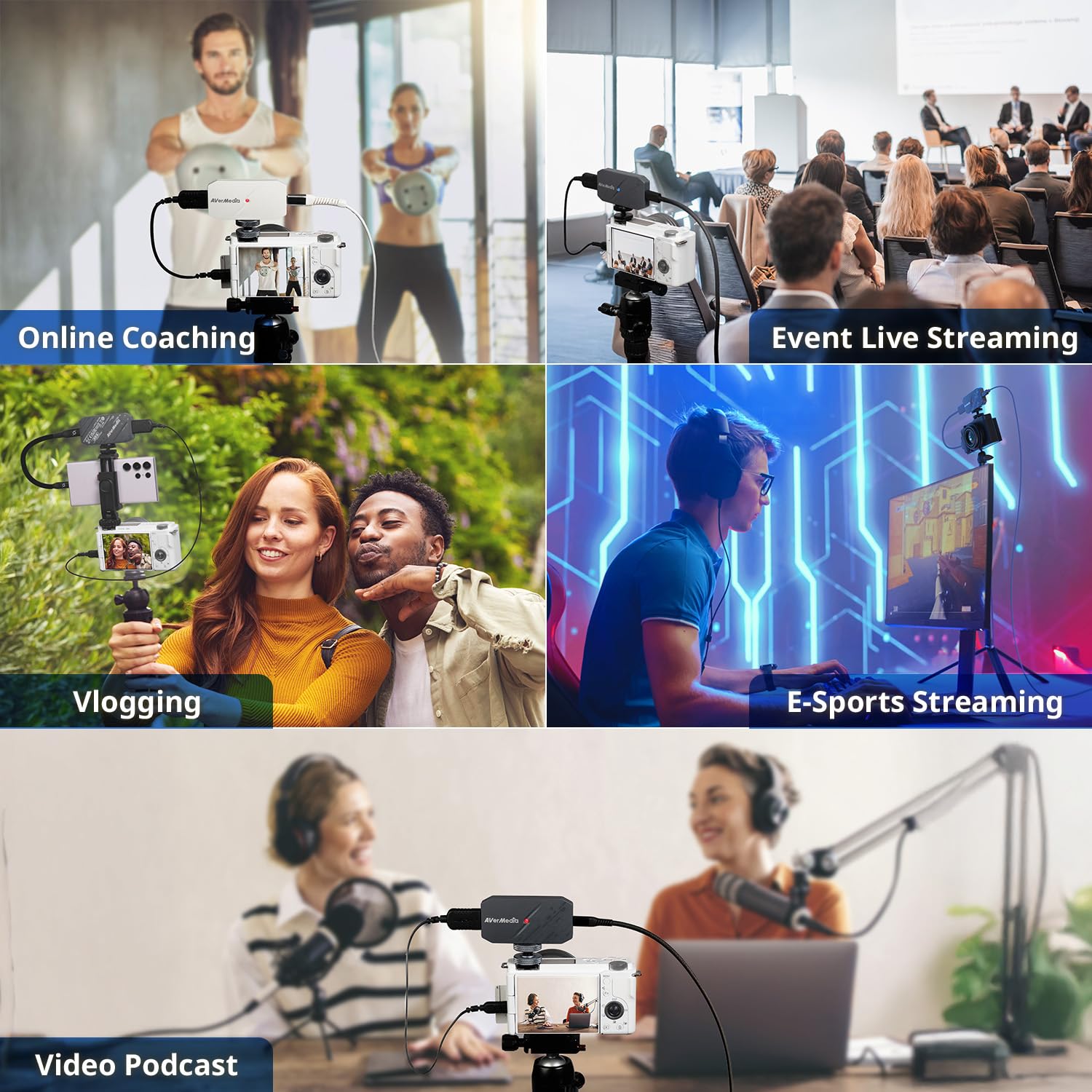 AVerMedia Tarjeta de captura HDMI 4K60 para DSLR, videocámara, cámara de acción, baja latencia para transmisión en vivo y videoconferencias en OBS, Zoom, Twitch, compatible con Win11, Mac, iPad