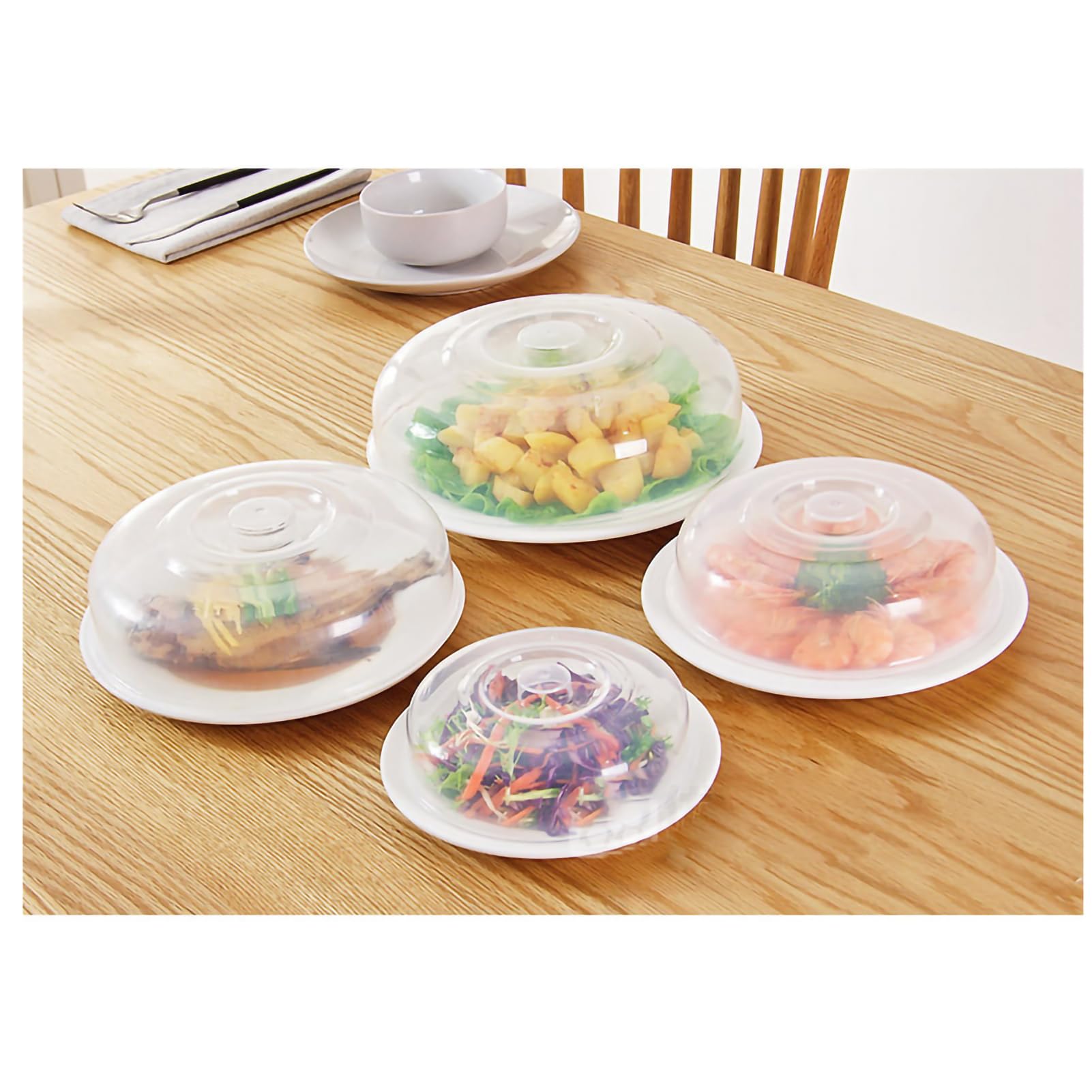 Couverture Micro-ondes Transparence Matériau PP Protection des Aliments Grab Design Safe Healthy Microwave Splatter Cover (très grand 23cm)