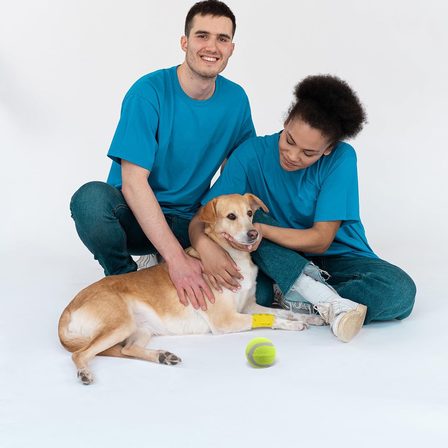 Homoyoyo 22pcs Bouncy Rubber Tennis Balls for Dogs Sturdy Chew Interactive Fetch Balls for Small Medium Large Dogs Training and Playing Pet Supplies