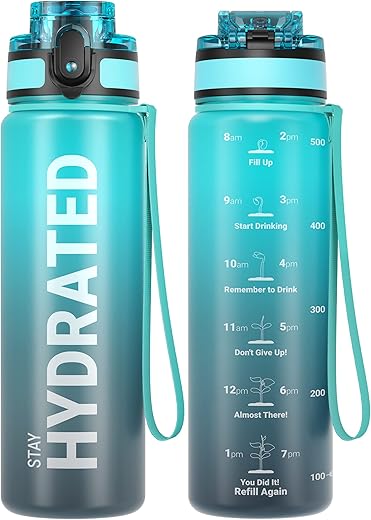Sahara Sailor Trinkflasche, Sport Trinkflasche, [BPA-frei Tritan] 500ML Auslaufsicher Sport Wasserflasche, Sportflasche...