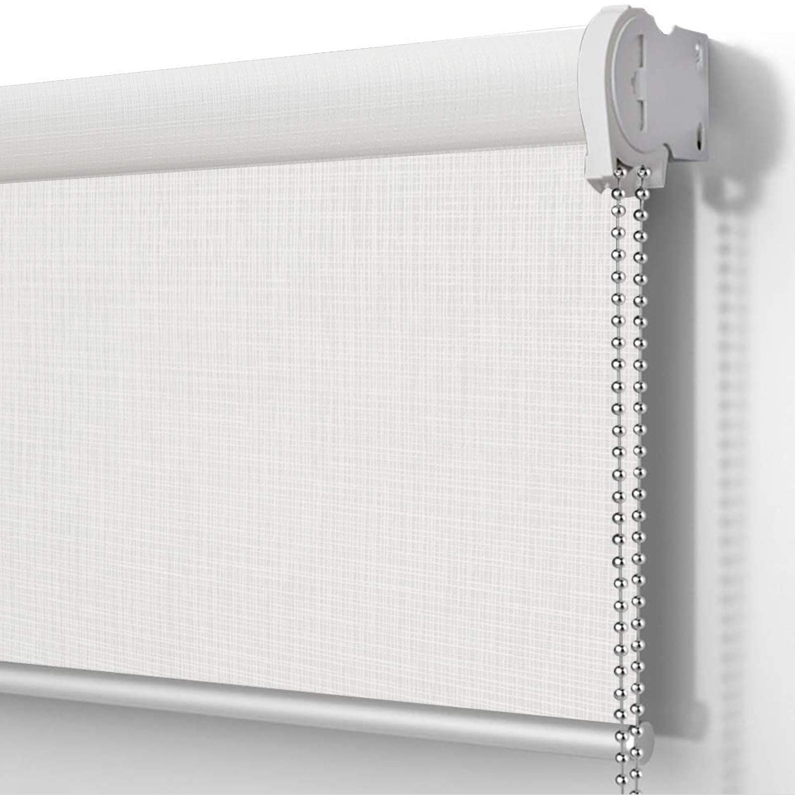 Persianas Enrollables Sin Cordón FOIRESOFT | Blanco, 34" Ancho X 82" Alto, Protección UV Y Privacidad