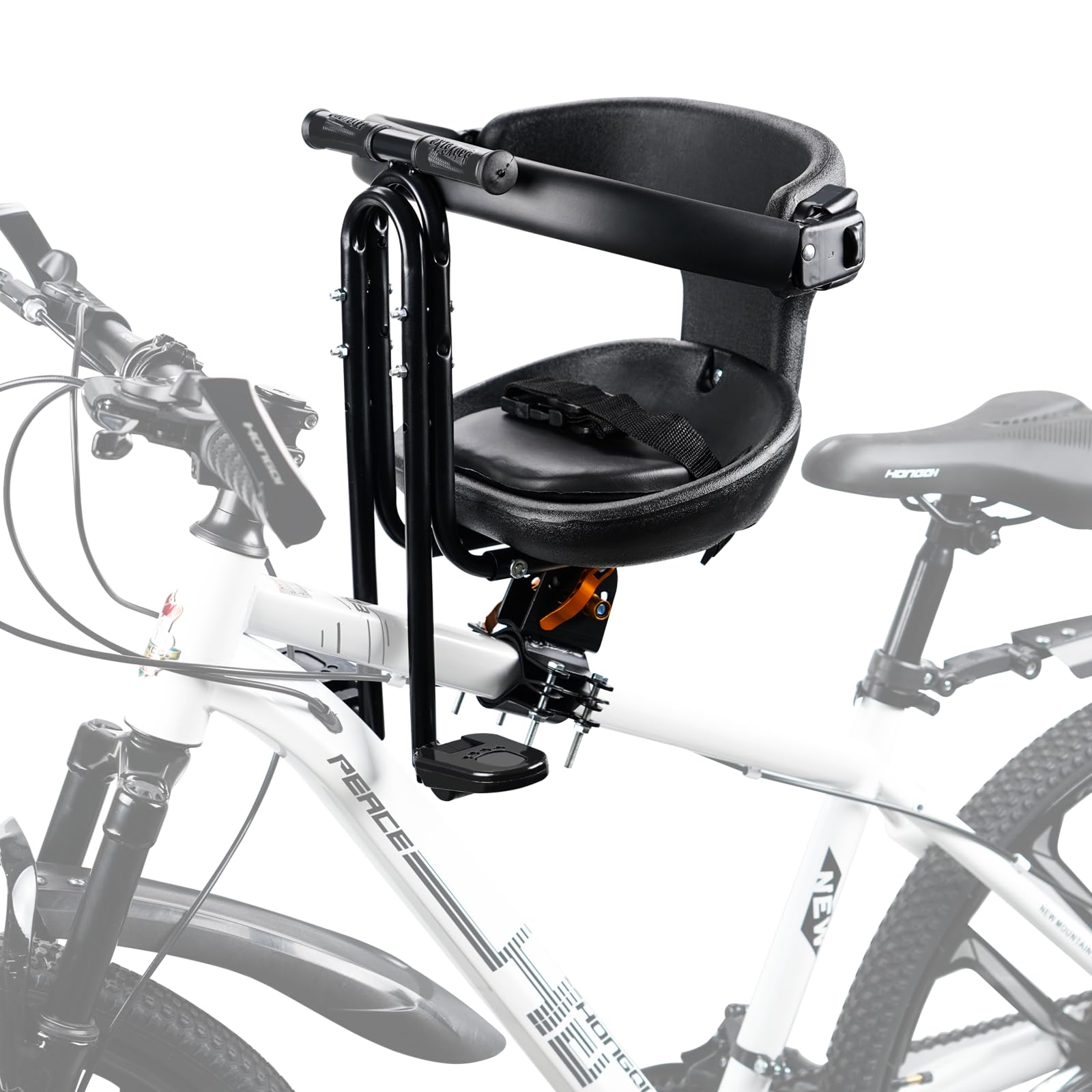 YouTeMei Baby Bike Seat Toddler Bike Seat for Adult Bike Bike Attachment for Toddlers 1-3 Front Mounted Child Bike Seat Kids Bike Seat Child Bike Seat Toddler Bike seat for Adult Bike (YTM2024-06)